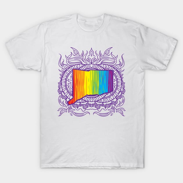 Connecticut Mandala Pride T-Shirt by Manfish Inc.